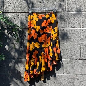 Midi TopShop Floral slit Skirt